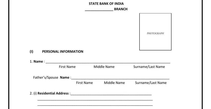 portion of empty spaces in sbi personal loan form pdf