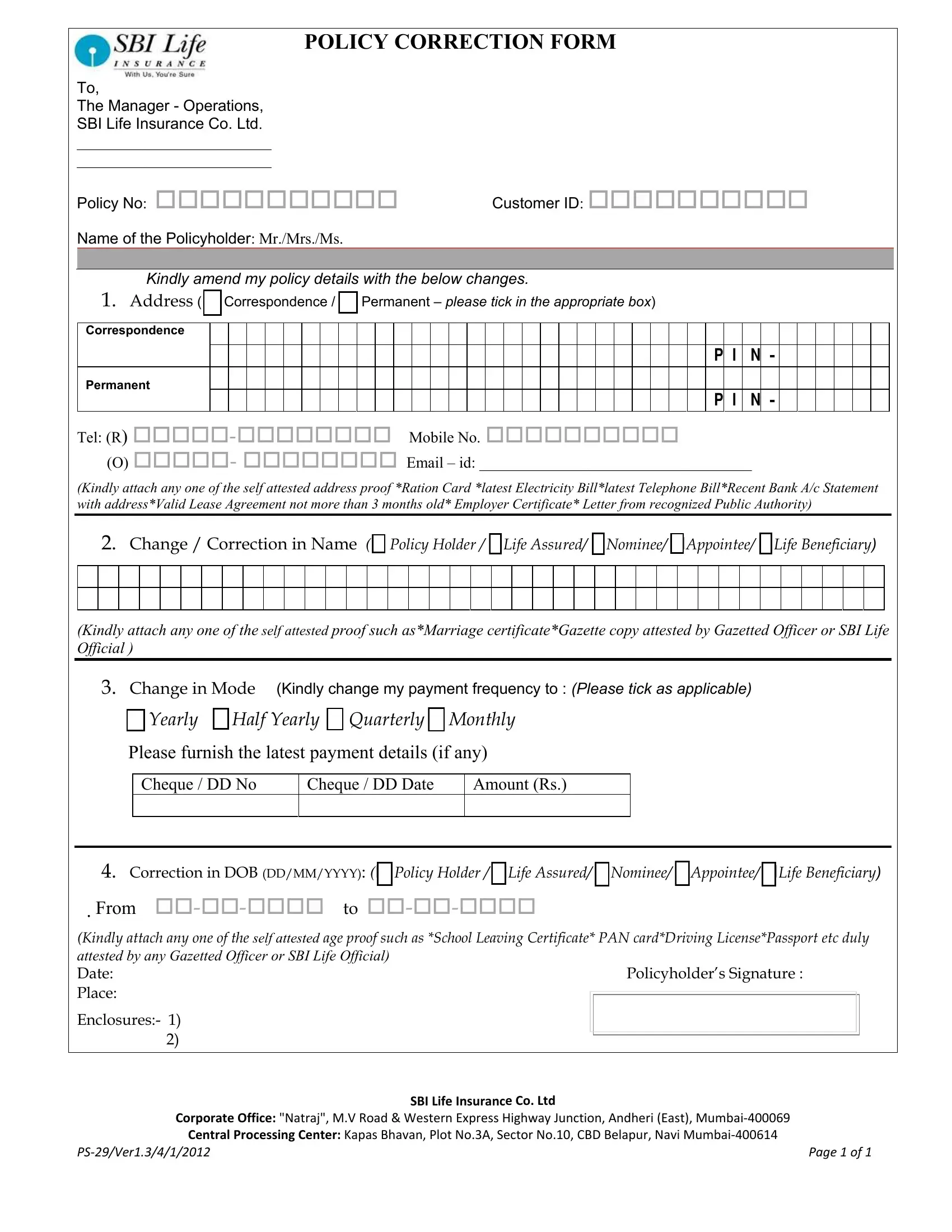 How to Fill Nid Card Correction Form 2  