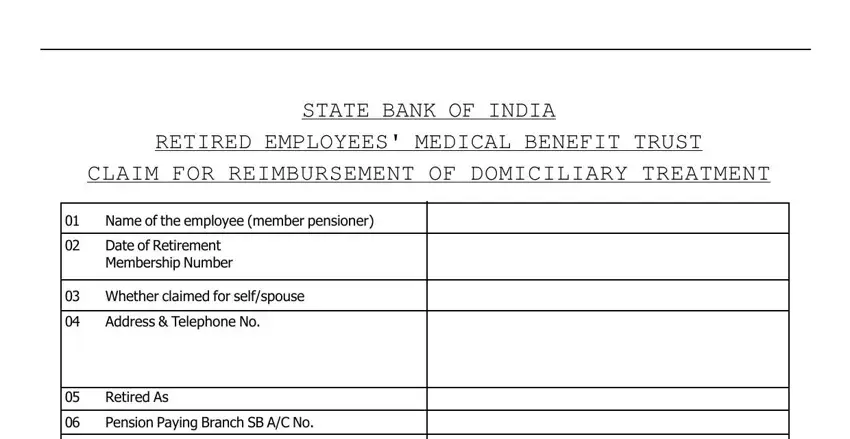 sbi retiree health assist blanks to complete