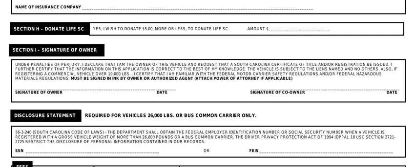 part 5 to filling out form 400 sc dmv