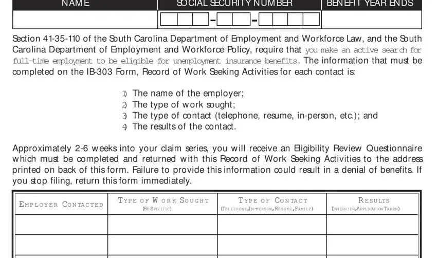 portion of fields in sc pua unemployment application