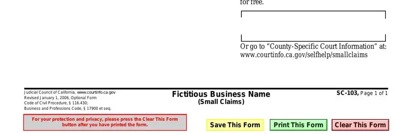 part 3 to completing sc103 small claims form