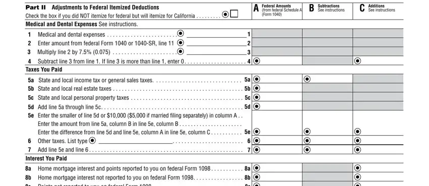 part 4 to filling out california adjustments ca 540