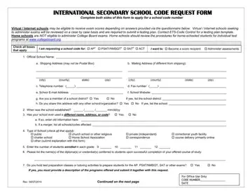 School Code Form Preview