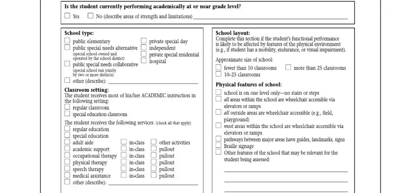school functioning assessment  blanks to complete