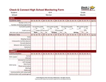 School Monitoring Form Preview