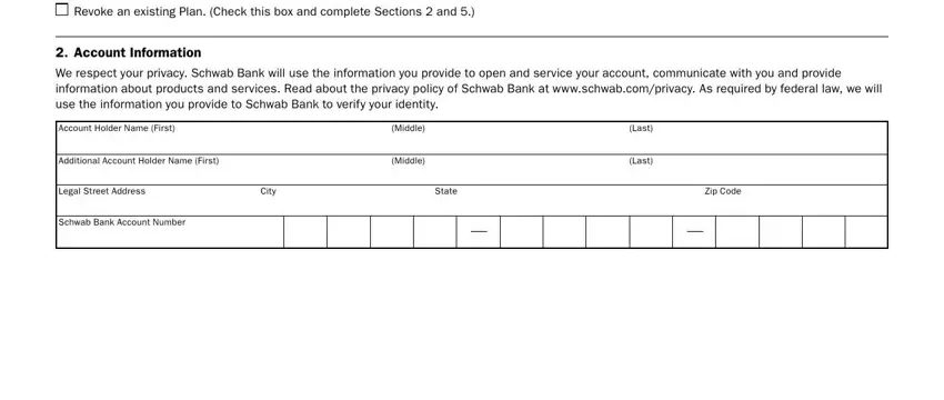 step 2 to filling out schwab change beneficiary