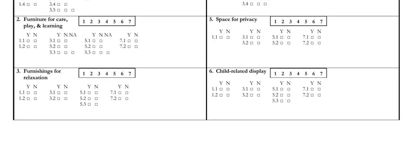 step 2 to entering details in ecers r score sheet