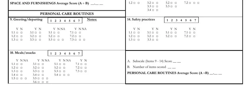 Completing ecers r score sheet step 4