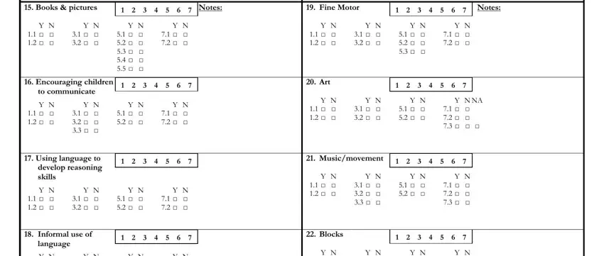 Filling out ecers r score sheet part 5