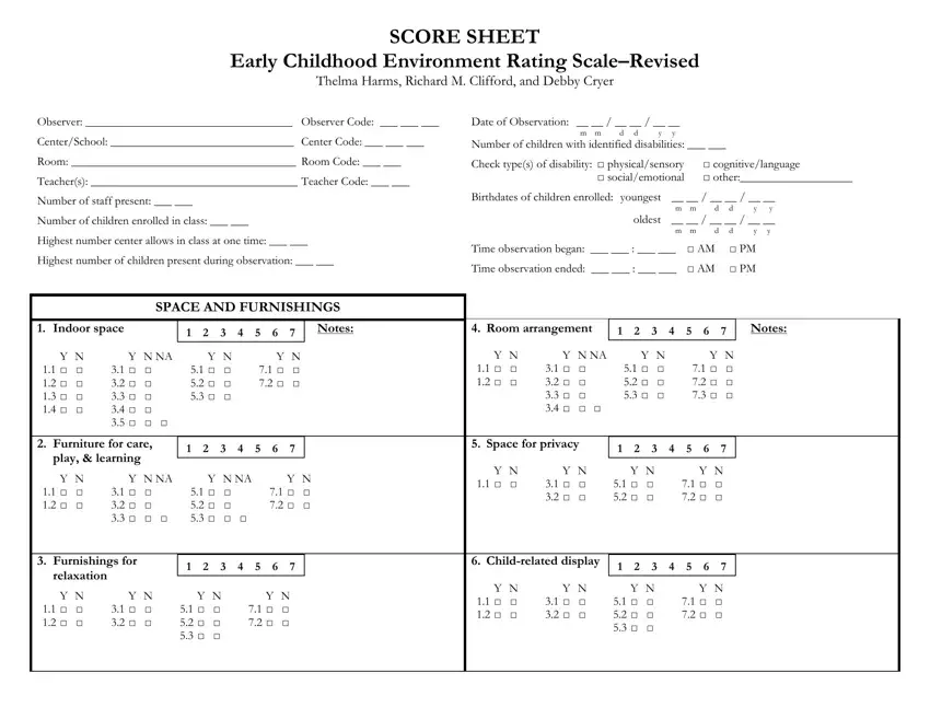 Ecers Score Sheet No Tax Gbu hamovniki ru