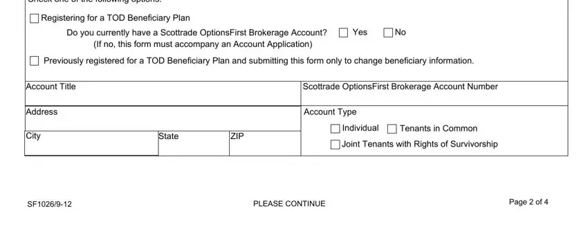 stage 1 to filling out form fill in print out for transfer of death deed