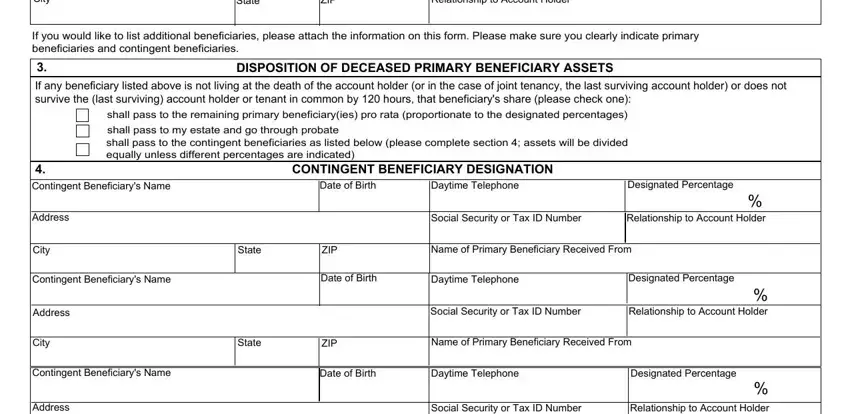 step 3 to entering details in form fill in print out for transfer of death deed