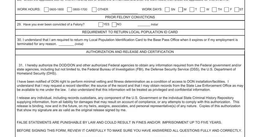 step 4 to entering details in secnav local access