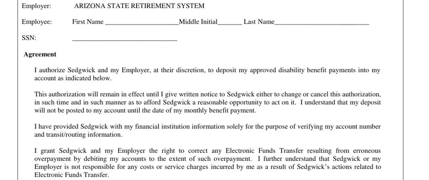 Sedgwick Direct Deposit Form ≡ Fill Out Printable Pdf Forms Online 0043