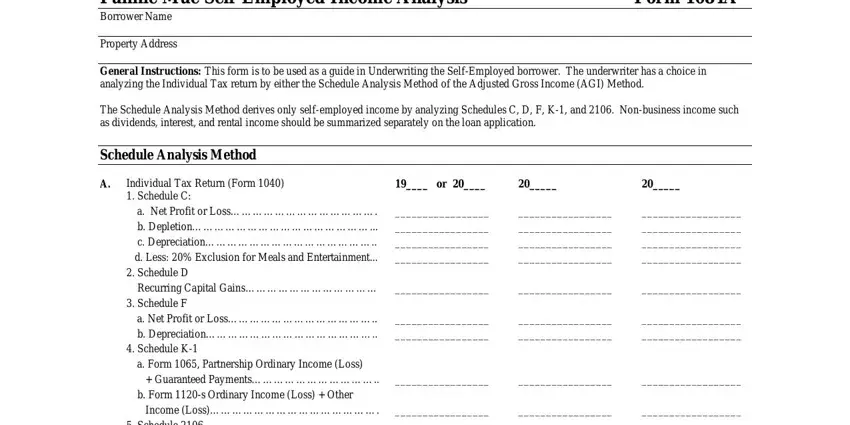 portion of fields in employment income calculation worksheet