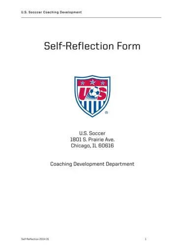 Self Reflection Form Preview