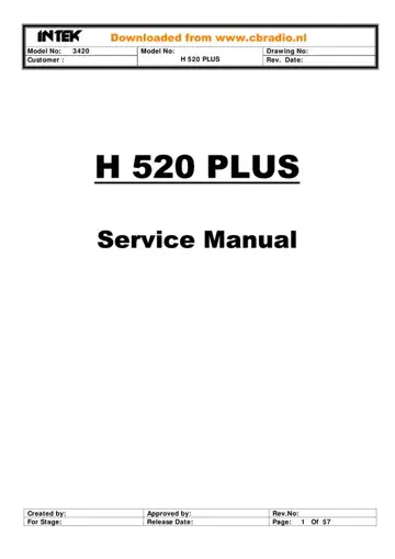 Service Manual H520 Form Preview