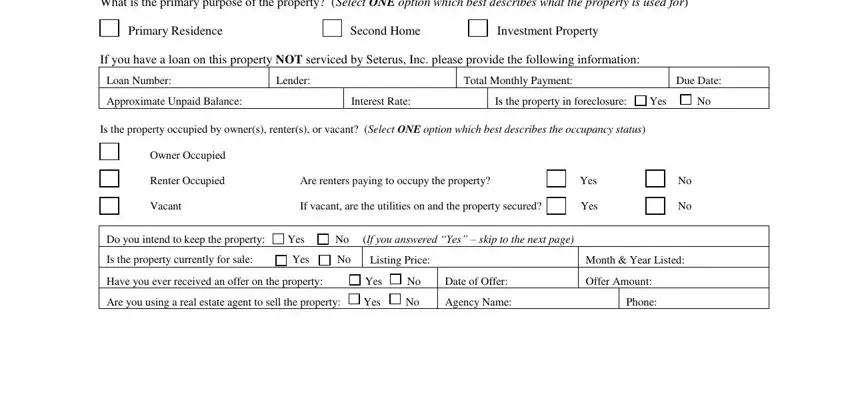 stage 2 to entering details in www seterus com mortgage