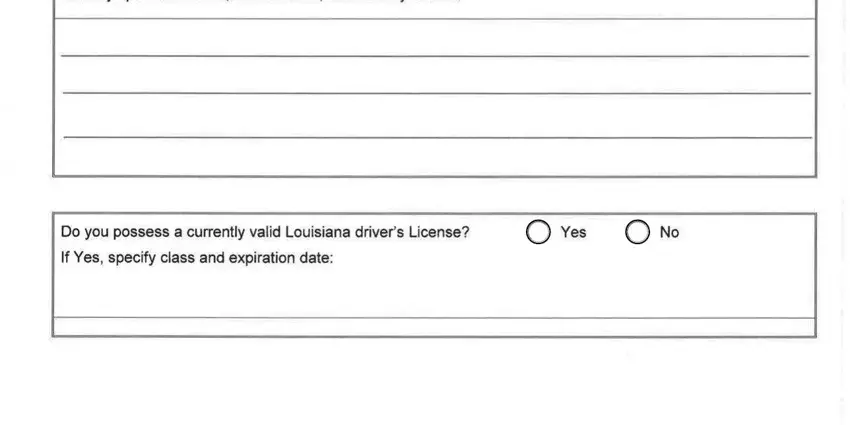 Filling out sewerage and water board jobs stage 4