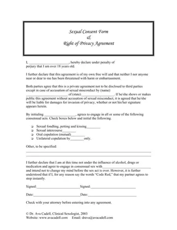 Sexual Consent Form Preview
