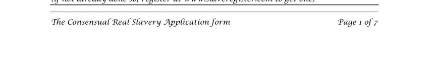 bdsm slave form if not already done so register at, The Consensual Real Slavery, and Page  of blanks to insert