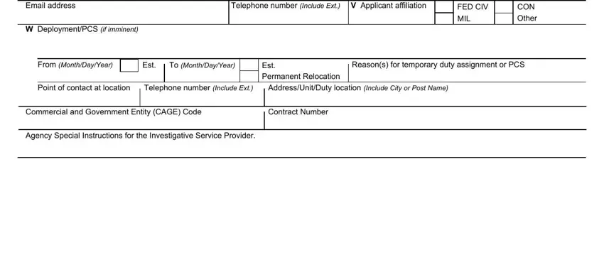 Filling out sf86 part 2