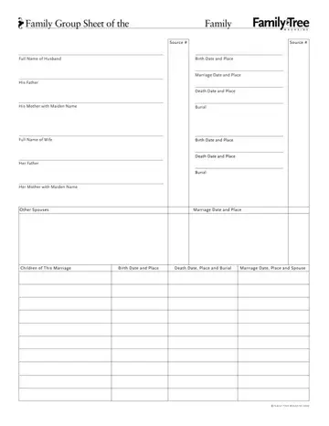 Sheet Group Family Form Preview