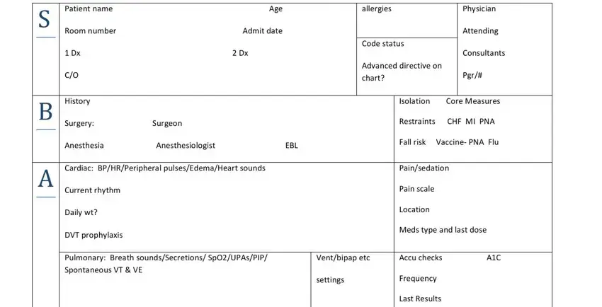example of empty fields in nursing brain sheet pdf