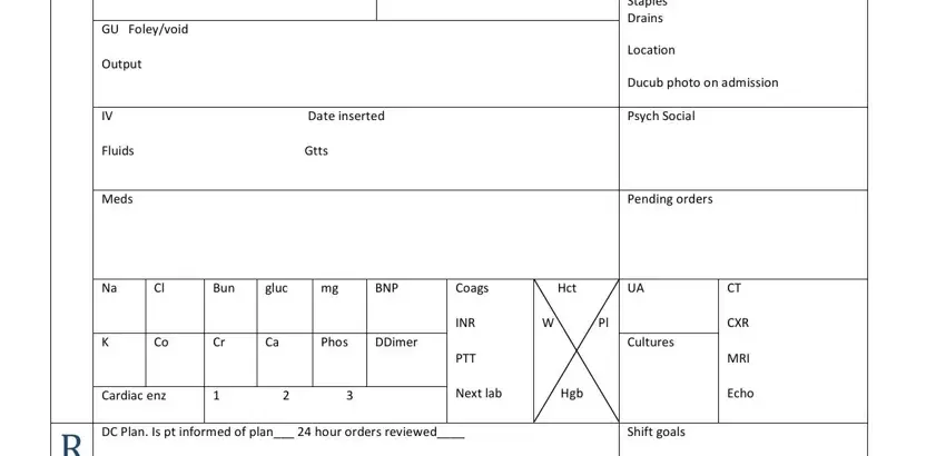 Finishing sbar report sheet pdf step 2