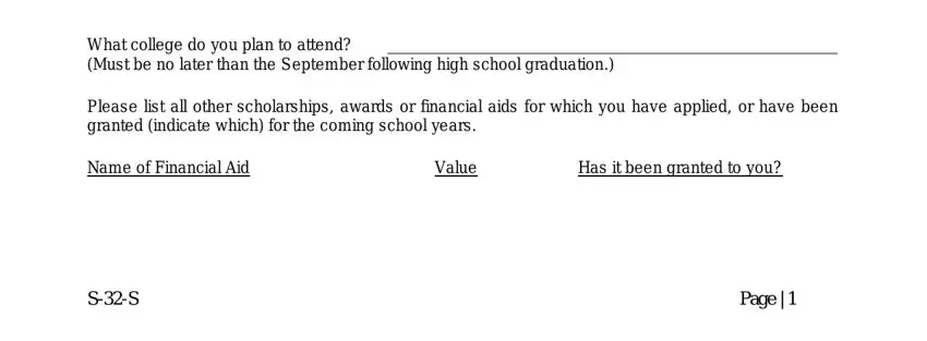 Entering details in shelter insurance scholarship application stage 3