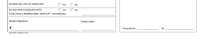 Filling out shoreline community college transcripts stage 2