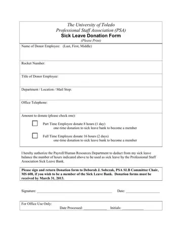Sick Leave Form Preview