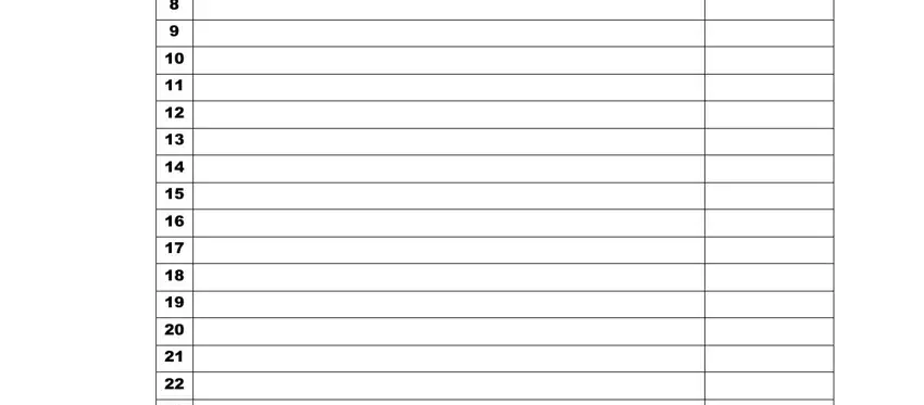 Finishing army sign in sheet part 2