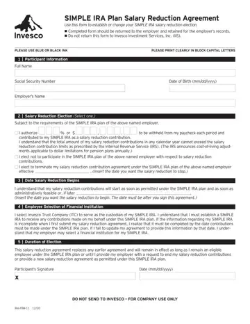 Simple Ira Salary Form Preview