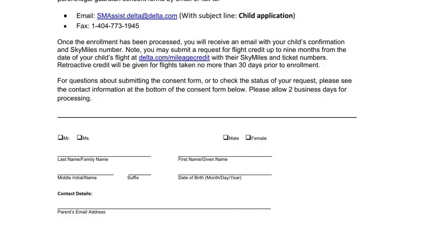 part 1 to writing delta skymiles child application