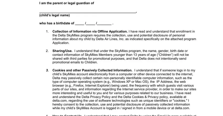 part 3 to finishing delta com application form for skymiles account