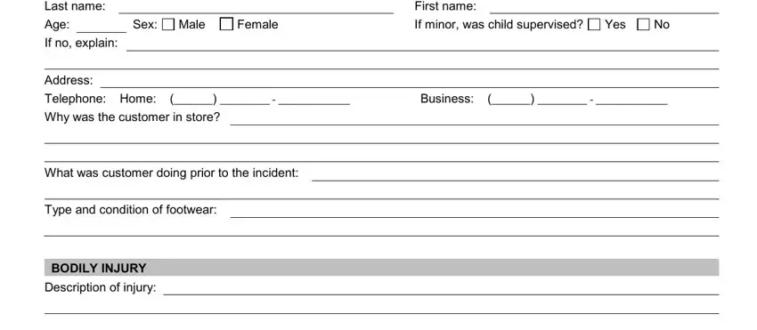 Filling out fall incident report pdf step 2