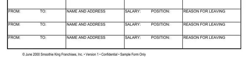 step 3 to filling out smoothie king employment application