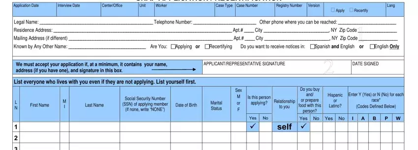 Snap Application Form ≡ Fill Out Printable Pdf Forms Online 0463