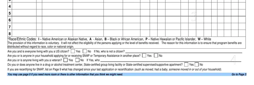 Filling in snap recertification part 4