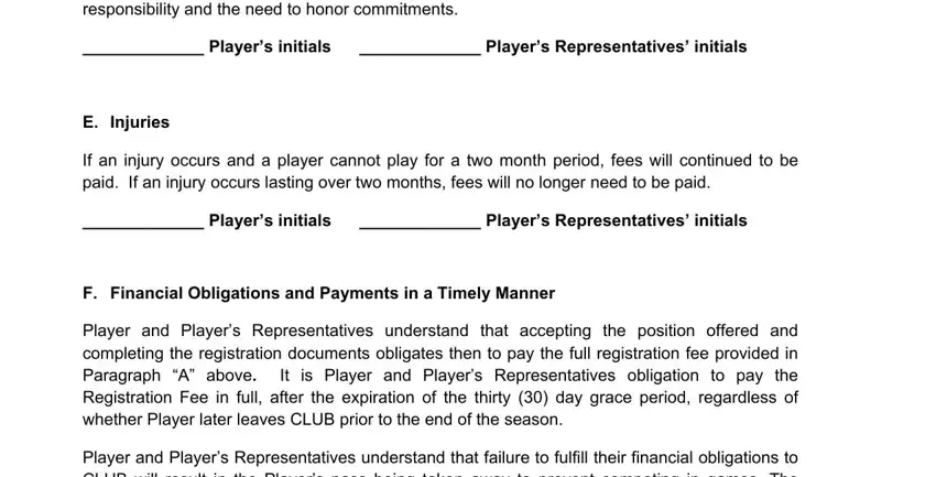 Filling in football contract template step 5