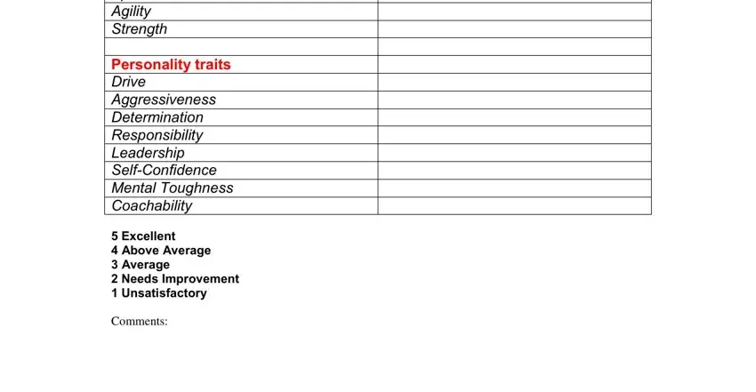 step 2 to completing soccer evaluations