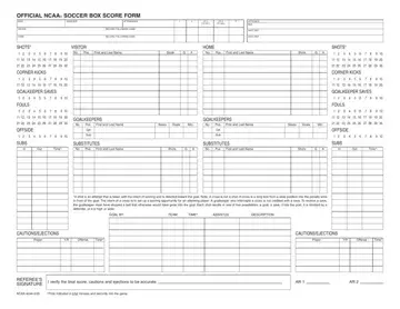 Soccer Stats Sheet Preview