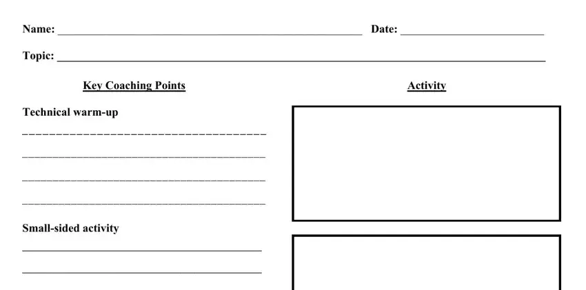step 1 to completing soccer training session plan template