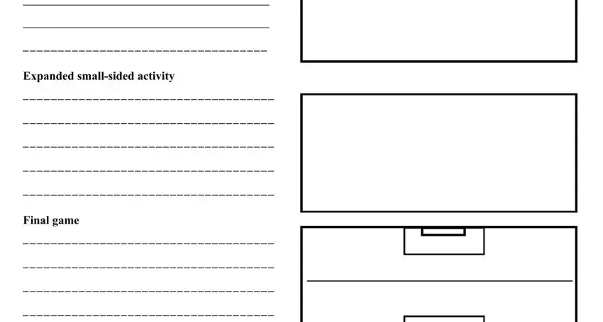 Filling out soccer training session plan template step 2