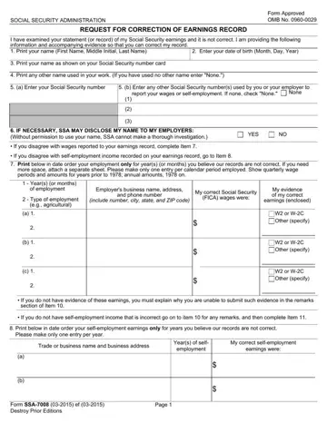 Social Earnings Record Form Preview