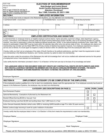 South Carolina Form 1104 Preview