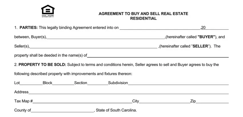 part 1 to filling in real estate contract