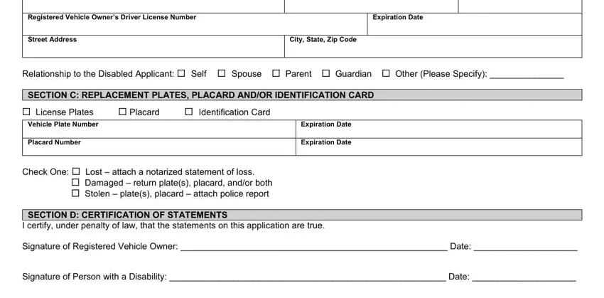 Completing handicap placard application nj step 2